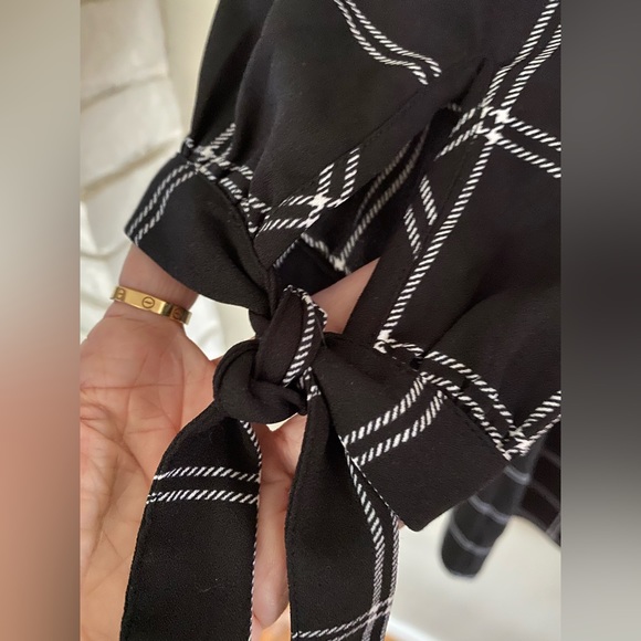 a new day • Long Sleeve Black Plaid Shift Dress - Picture 6 of 6